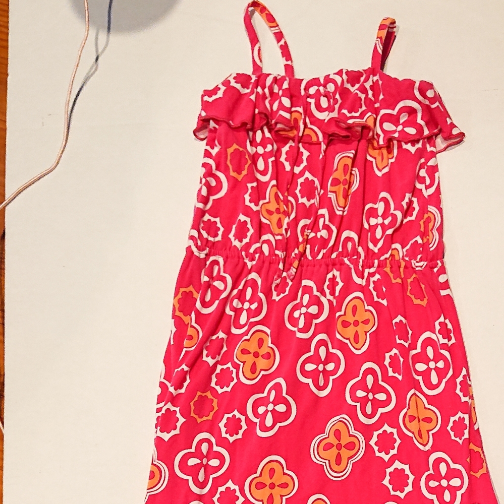 Target Pink Quatrefoil Ruffle Patterned Dress